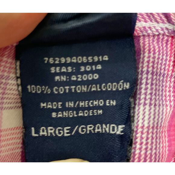 Basic Editions, Size Large, Pink Plaid Bermuda Shorts - Picture 8 of 9